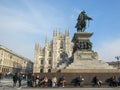 Milan Cathedral church standing proud in Piazza del Duomo in Milan, Lombardy, Italy at February, 2018